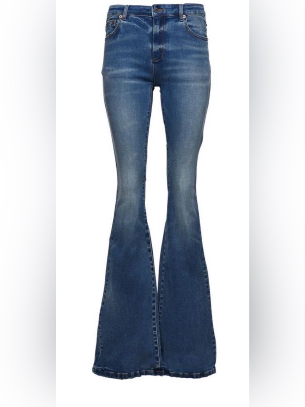 Seroya High-Rise Flare Women's Jeans with frayed hem - Size 29